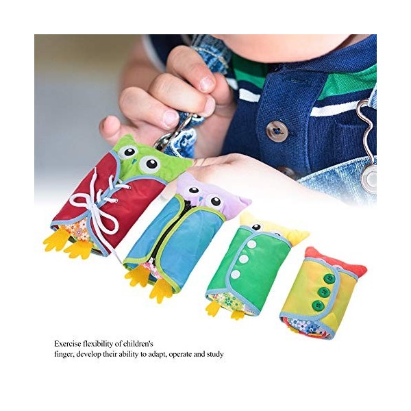 Garosa 4pcs bébé Jouets Hibou Pansement enseignement Jouet drôle Maternelle Outil de Lecture Livre Outil en Peluche Apprendre