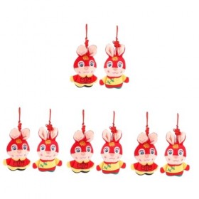 Totority 8 Pcs Lapin Poupée Chanceux Lapin en Peluche Lapin Figurine Jouet Année Chinoise du Lapin Poupée Feng Shui Ornements