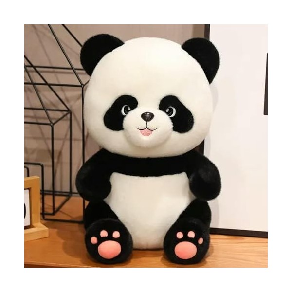 NOpinz Animal Ours en Peluche Jouet Rond Mignon Réaliste Panda Peluche Poupée Cadeau pour Enfants Garçon Fille Cadeau De Noël