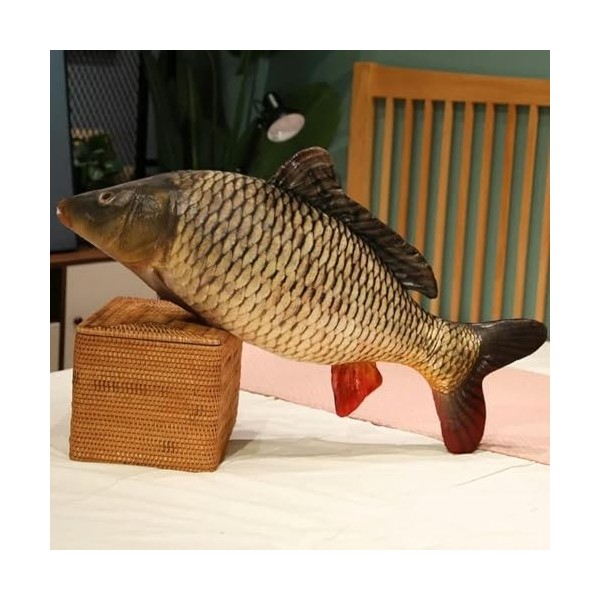 SaruEL Poisson Peluche Jouet en Peluche Animal Carpe Peluche Oreiller Créatif Tapis De Sommeil Enfants Fille Cadeaux De Noël 