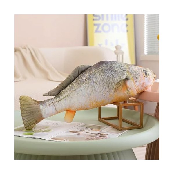 SaruEL Poisson Peluche Jouet en Peluche Animal Carpe Peluche Oreiller Créatif Tapis De Sommeil Enfants Fille Cadeaux De Noël 