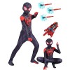 Deguisement Spider Enfant 8 9 ans Costume Spider Combinaison Déguisement Spider Garcon avec Gant de Lanceur Spider Masques 3D