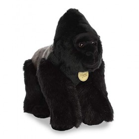 Aurora, 80431, MiYoni Gorille Dos Argenté, 13In, Peluche, Noir