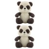 Toyvian 3 Pièces Poupée en Peluche Panda Jouets De Poupée en Peluche Jouet De Poupée en Peluche Jouet De Poupée De Dessin Ani