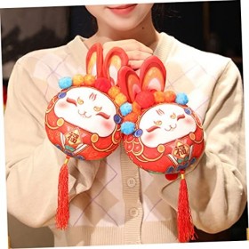 Totority 10 Pcs Année du Lapin Mascotte Lapin Année Peluche Poupée Peluche Lapin Jouet Année du Lapin Peluche Zodiaque Mascot