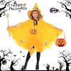 LXWINNER Costume de chauve-souris dHalloween pour enfant,Cape Halloween Enfant,Cape de sorcière dHalloween,citrouille cape 