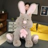 EacTEL Lapin Peluche Jouet Peluche Mignon Lapin Couchage Oreiller Fille Kawaii Lapin Oreiller Cadeau D’Anniversaire Cadeau De