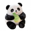 VOTIVA Jouets en Peluche Trésor National Tenant des Pousses De Bambou Poupée Panda en Peluche Poupée Panda Poupée De Chiffon 