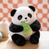 VOTIVA Jouets en Peluche Trésor National Tenant des Pousses De Bambou Poupée Panda en Peluche Poupée Panda Poupée De Chiffon 