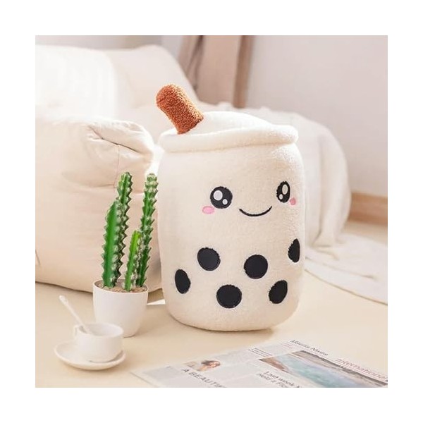 NOpinz Mignon Bulle Fruit Thé Peluche Jouet en Peluche Fraise Aromatisée Lait Thé Tasse Poupée Coussin Cadeau D’Anniversaire 