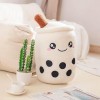 NOpinz Mignon Bulle Fruit Thé Peluche Jouet en Peluche Fraise Aromatisée Lait Thé Tasse Poupée Coussin Cadeau D’Anniversaire 