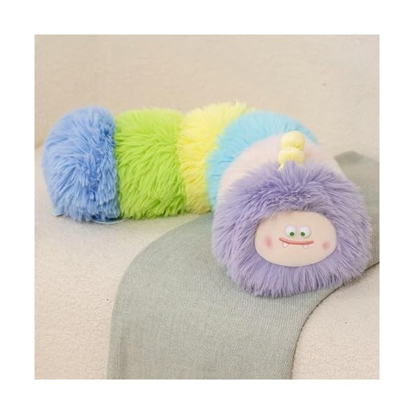 SaruEL Chenille Peluche Jouet coloré Chenille Oreiller Jouet Fille Chambre Kawaii Enfants Jouet Cadeau d’Anniversaire 70cm 2