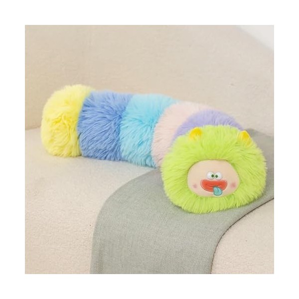 SaruEL Chenille Peluche Jouet coloré Chenille Oreiller Jouet Fille Chambre Kawaii Enfants Jouet Cadeau d’Anniversaire 70cm 2