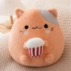 EacTEL Mignon Dessin animé Vache Chat Peluche poupée crème glacée Fraise Moelleux Vache Chat Rond Moelleux Sieste Oreiller Ca