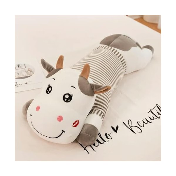 Dessin Animé Vache en Peluche Jouet Vache en Peluche Animal Poupée Oreiller Doux Décoration D’intérieur Cadeau Anniversaire C