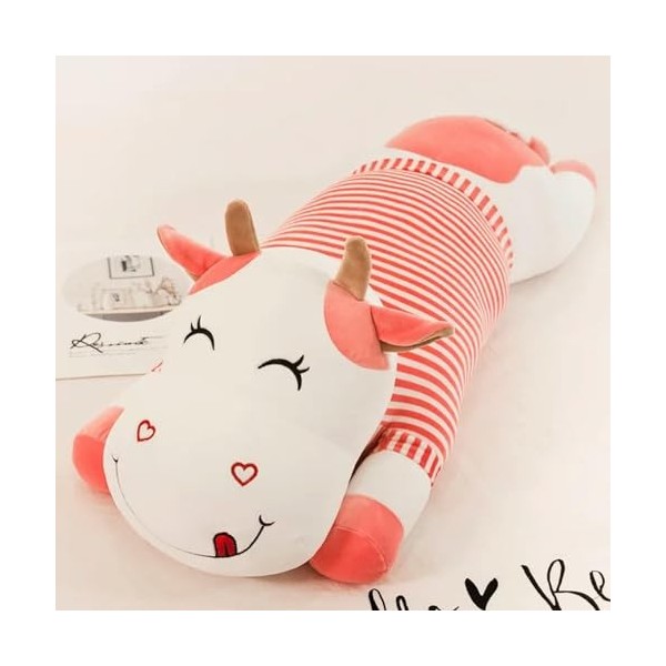 Dessin Animé Vache en Peluche Jouet Vache en Peluche Animal Poupée Oreiller Doux Décoration D’intérieur Cadeau Anniversaire C