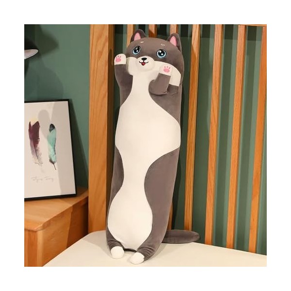 Mignon Doux Long Chat Oreiller en Peluche Jouet en Peluche Bureau Sieste Oreiller Lit Sommeil Oreiller Décoration À La Maison