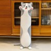 Mignon Doux Long Chat Oreiller en Peluche Jouet en Peluche Bureau Sieste Oreiller Lit Sommeil Oreiller Décoration À La Maison