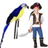 Kavoc Perroquet pirate dHalloween sur lépaule - 25,4 cm - Taille réelle - Accessoire de déguisement pour la Saint Patrick, 