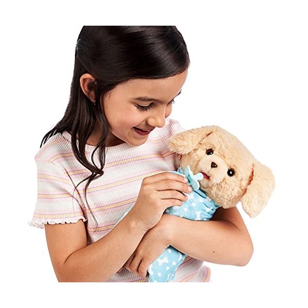 Little Live Pets Charlie Cozy Dozys Puppy Interactive Cuddly Dog Toy with Sounds, Bedtime Cuddles, Pacifier Blanket Included.