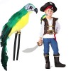 Kavoc Perroquet pirate dHalloween sur lépaule - 25,4 cm - Taille réelle - Accessoire de déguisement pour la Saint Patrick, 