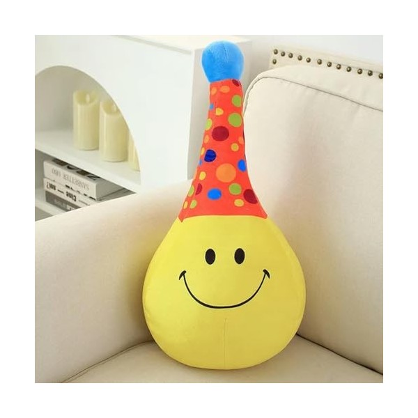 GagaLu Chapeau de fête, Forme de gâteau Joyeux Anniversaire, Tapis de Balle Sourire en Peluche, Oreiller décoré de Jouet en P