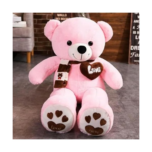 EacTEL Ours en Peluche de Haute qualité avec écharpe en Peluche Animal Ours en Peluche Poupée Oreiller Enfants Anniversaire C