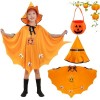 TOPZFL Déguisement Halloween Enfant,Cape de sorcière dHalloween,Sorcière Deguisement,Cape Halloween Deguisement Enfant Pour 