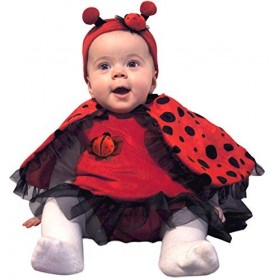 Ciao Costume de Coccinelle pour bébé Taille 0 – 9 Mois Costume pour Enfants et Nouveau-nés, Rouge/Noir