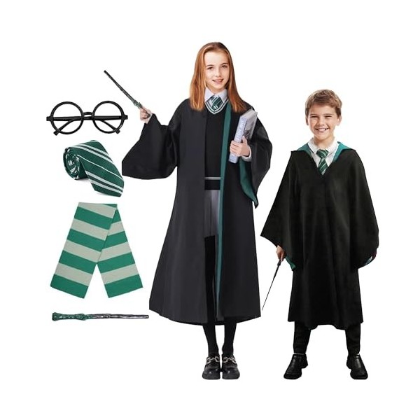 Fatcoilo Cape Halloween Cosplay, Deguisement Halloween Enfant Adulte, Magicien Halloween Costume, Déguisement Halloween Avec 