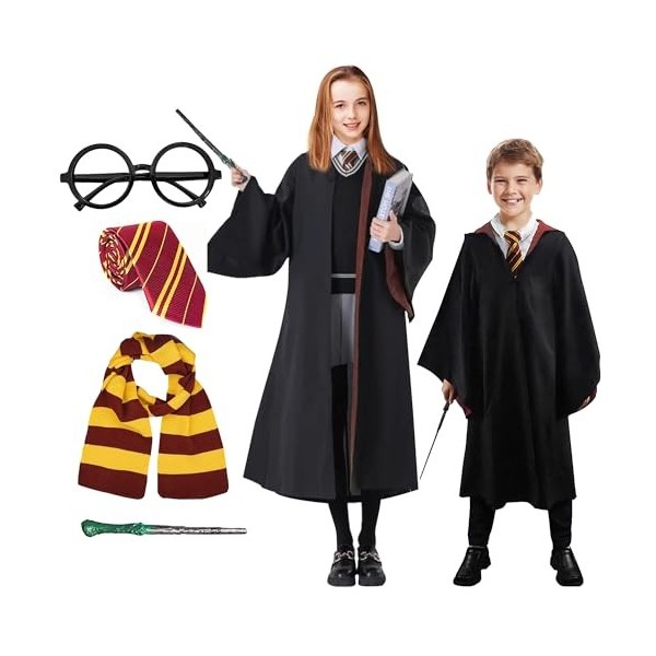 Fatcoilo Cape Halloween Cosplay, Deguisement Halloween Enfant Adulte, Magicien Halloween Costume, Déguisement Halloween Avec 