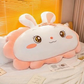 SaruEL Kawaii Peluche Lapin Oreiller Mignon Lapin en Peluche Oreiller Fille Chambre Décoration Doux Animal Coussin Anniversai