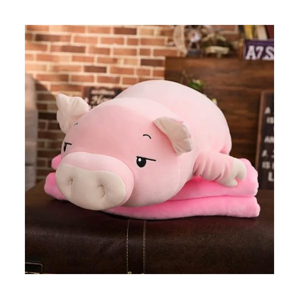 LfrAnk Cochon Doux Peluche Poupée Peluche Cochon Jouet Animal Doux en Peluche Chauffe-Mains Oreiller Couverture Enfants Cadea