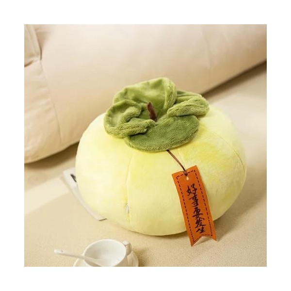 LfrAnk Kaki Fruit Peluche Jouet Peluche Kaki Coussin Vacances Fête Décoration Voiture Cadeau Anniversaire Cadeau De Noël 35cm