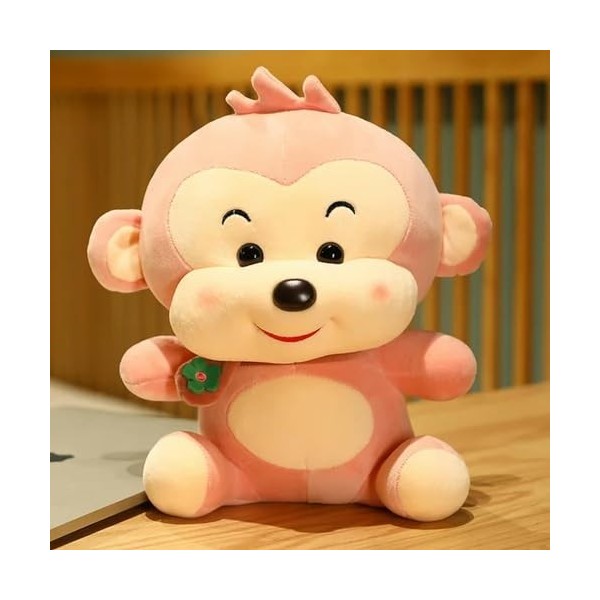 LfrAnk Mignon Singe en Peluche Jouet Kawaii Câlin Poupée en Peluche Animal Singe avec Écharpe Home Decor Enfants Anniversaire