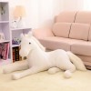 KiLoom Simulation Animal Cheval en Peluche Jouet Couché Cheval Poupée pour Cadeau D’Anniversaire 70cm 2