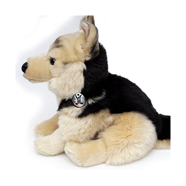 Kuscheltiere.biz Peluche berger allemand RIN TIN TIN TIN assis, Marron/Noir