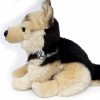 Kuscheltiere.biz Peluche berger allemand RIN TIN TIN TIN assis, Marron/Noir