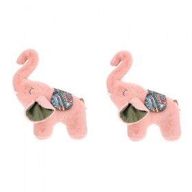 Toyvian 2 Pièces Poupée en Peluche Animaux en Peluche Jouet danimaux De Dessin Animé Jouet en Peluche Éléphant Mini Peluche 