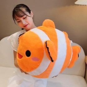 Mignon potelé Poisson Rouge Oreiller en Peluche Doux Animal Oreiller canapé Matelas décor à la Maison Mignon Cadeau d’Anniver