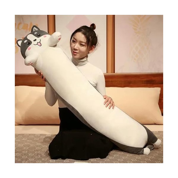 NOpinz Chat Géant Peluche Jouet Cylindrique Animal Coussin Lapin Peluche Enfants Amis Anniversaire Cadeaux De Noël 100cm 4