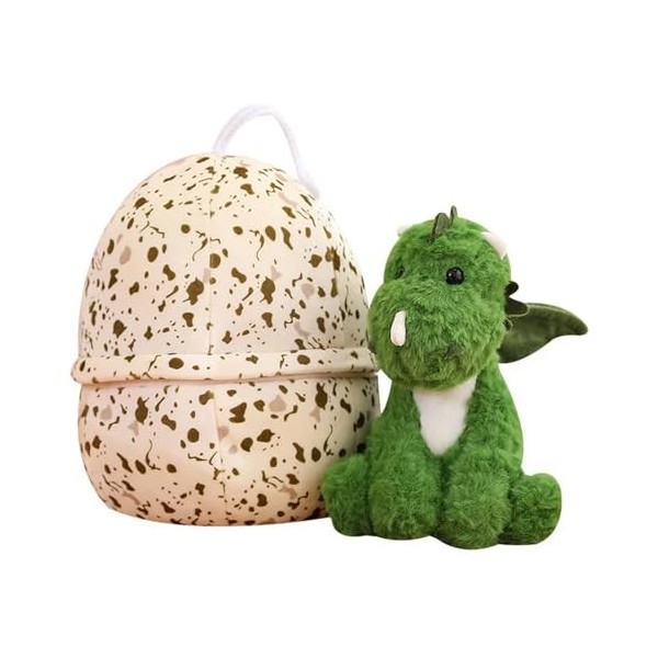 Mignon 2 en 1 Dinosaure en Peluche Jouet Peluche Dino Doux dans Un Oeuf De Dragon Coussin Poupée Jouets pour Enfants Filles D