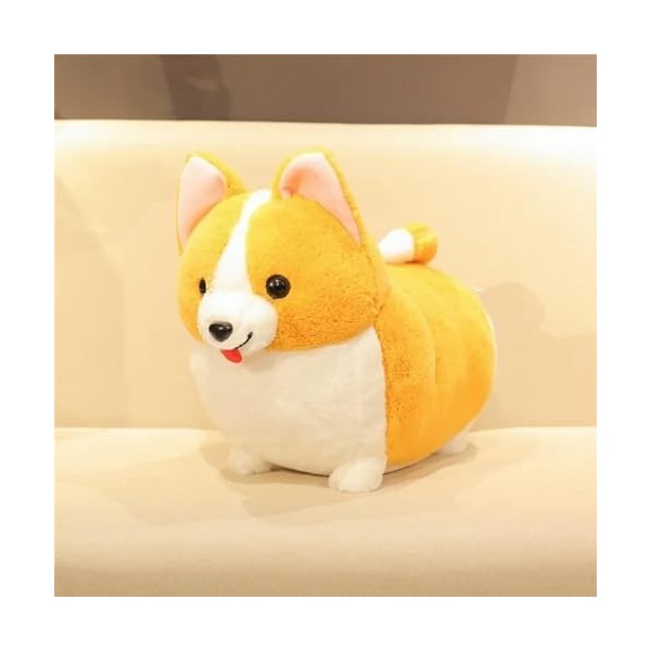 SaruEL Mignon Corgi Peluche Jouets en Peluche Animaux en Peluche Bande Dessinée Oreiller Mignon Cadeaux De Noël pour Enfants 