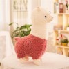 Zinsale Peluche en forme de mouton en alpaga - Rose - 60 cm