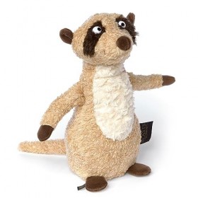Sigikid 39877 Muru BeastsTown Peluche pour Enfants et Adultes à Collectionner, à Offrir, Jouer, câliner, Beige/Blanc/Suricate