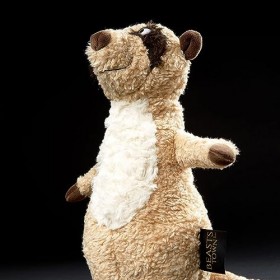 Sigikid 39877 Muru BeastsTown Peluche pour Enfants et Adultes à Collectionner, à Offrir, Jouer, câliner, Beige/Blanc/Suricate