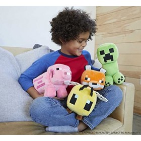 Minecraft Poupée Cochon en Peluche de 20,3 cm, Cadeau de Collection pour Les Fans de 3 Ans et Plus