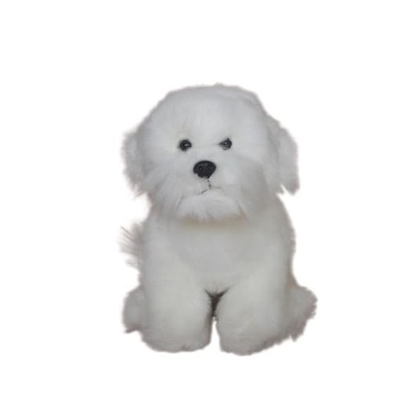 JOEBO Simulation Mignon Bichon Frise Peluche poupée Chien Blanc en Peluche Mignon et Doux Cadeau danniversaire