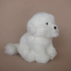 JOEBO Simulation Mignon Bichon Frise Peluche poupée Chien Blanc en Peluche Mignon et Doux Cadeau danniversaire