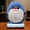 Peluche Kawaii Requin Pingouin Phoque Oreiller avec Couverture Mignon Peluche Animal poupée Tapis Jouet Enfants Cadeau d’Anni